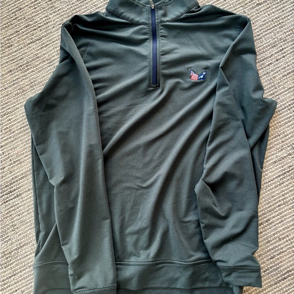 Secession Golf Club Peter Millar Men's Dark Green Quarter-Zip Size M - Picture 1 of 3